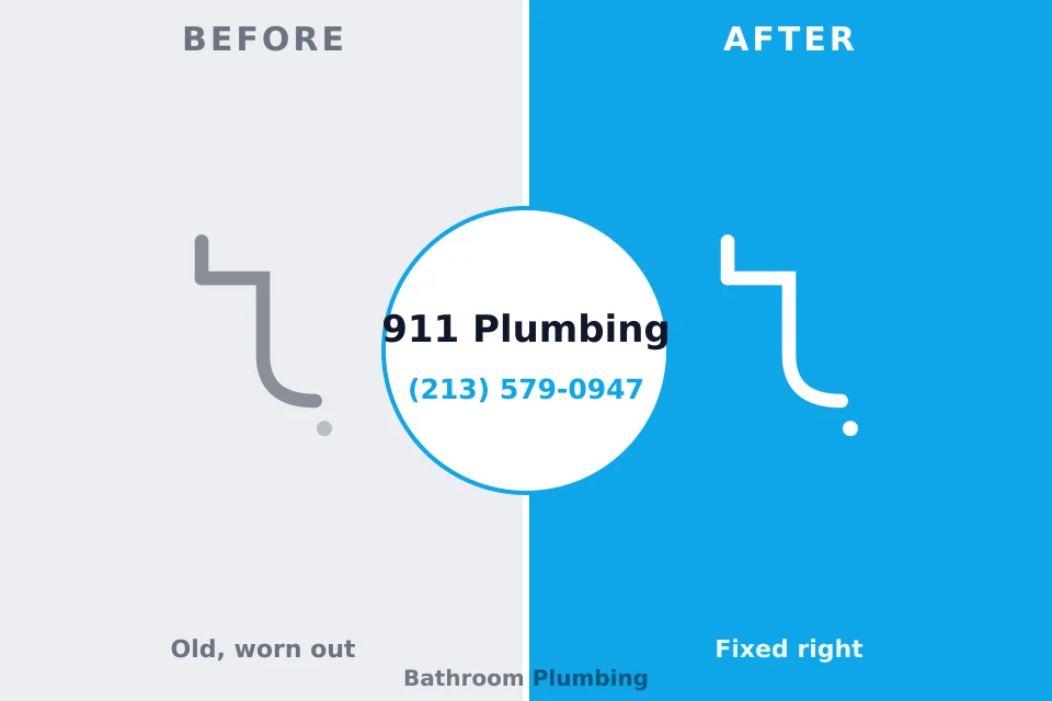 Before and after: plumbing repair Chevy Chase Village, MD